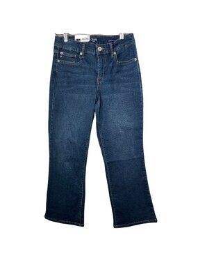 Chaps Womens 6 28 Kick Flare Cropped Jeans Mid Rise Stretch Denim